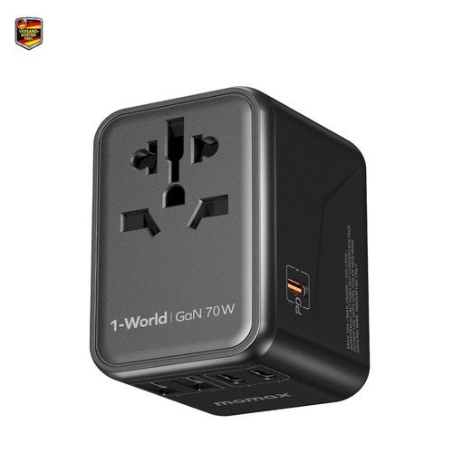 MOMAX Universaladapter 70W GaN Reisestecker 6-in-1