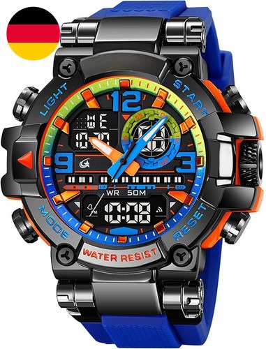 Armbanduhr Herren Groß Sportlich Digitaluhr Wasserdichte