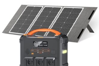 Newsmy 2000W Tragbare Powerstation 1102.5Wh Solargenerator
