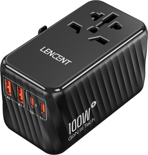 Reiseadapter 100W Universal Steckdosenadapter USB C