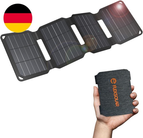 Flexsolar 10W Tragbares Solarpanel USB-A, IP67