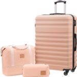 Coolife 3-in-1 Hartschalen Reiseset mit TSA-Schloss,