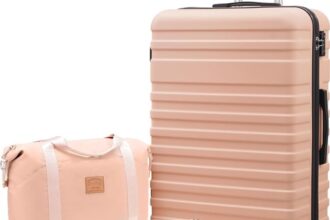 Coolife 3-in-1 Hartschalen Reiseset mit TSA-Schloss,