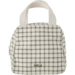 MELA Bio-Organizer-Tasche 'JASMEET' 4,5 l, greige/green grid print