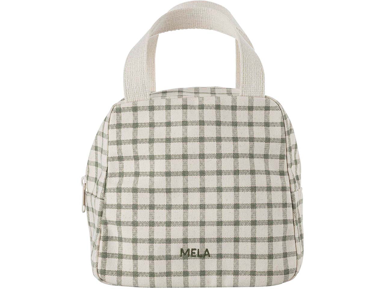 MELA Bio-Organizer-Tasche 'JASMEET' 4,5 l, greige/green grid print