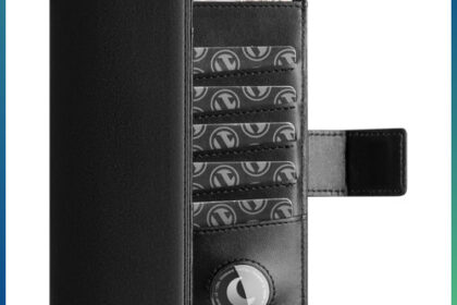RFID Blocker Reisepasshülle mit Airtag-Halter aus