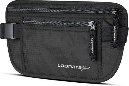Flache Bauchtasche Diebstahlsicher mit RFID Blocker