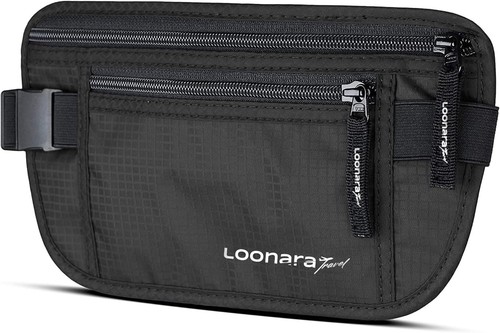 Flache Bauchtasche Diebstahlsicher mit RFID Blocker