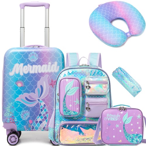 5pcs Kinderkoffer mit Schulranzen Set, Kids