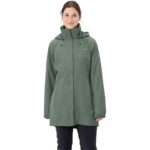 VAUDE Damen-Regen-Parka 'Escape' mit separatem Kragen, agave, Gr. 36