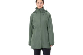 VAUDE Damen-Regen-Parka 'Escape' mit separatem Kragen, agave, Gr. 36