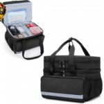 Doppelschicht Medizinische Tasche, Tragbar Reiseapotheke Aufbewahrungstasche,