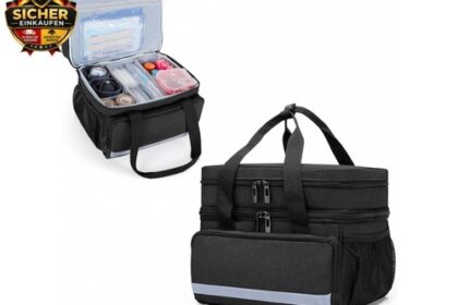 Doppelschicht Medizinische Tasche, Tragbar Reiseapotheke Aufbewahrungstasche,