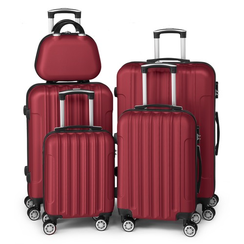 5-teiliges Set Reisekoffer Trolley Set Hartschalenkoffer