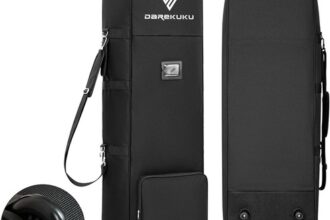 DAREKUKU Golf-Reisetasche mit Rollen, 900D Oxford-Gewebe,