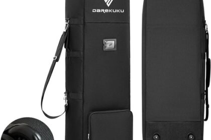DAREKUKU Golf-Reisetasche mit Rollen, 900D Oxford-Gewebe,