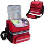 CURMIO Doppelschicht Medizinische Tasche, Reiseapotheke Tasche,
