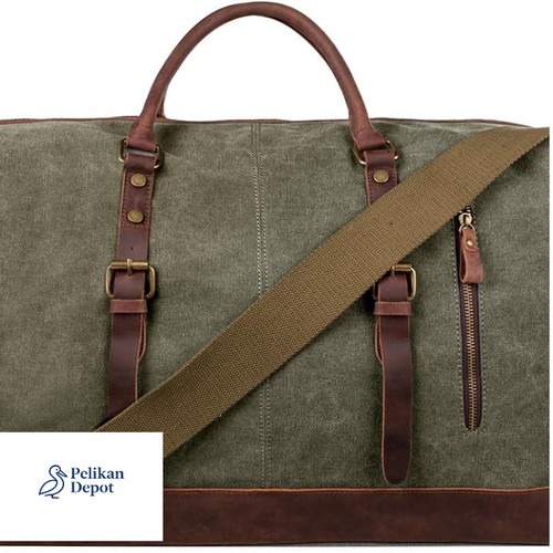 S-ZONE Reisetasche 60L Vintage Canvas Crazy