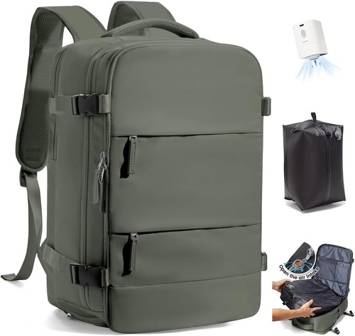 Großer Reiserucksack Damen,Vakuum Rucksack mit Pumpe