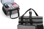 CURMIO Doppelschicht Medizinische Tasche, Reiseapotheke Organizer,