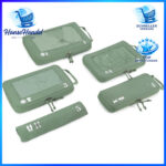 Koffer Organizer Set 5-teilig, Kompression, Packwürfel,