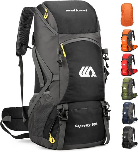 jianyana Wanderrucksack 50L Trekkingrucksack Regenhülle Reiserucksack