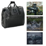 Motorradtasche wasserdicht 50L Schwarz Hecktasche Satteltasche