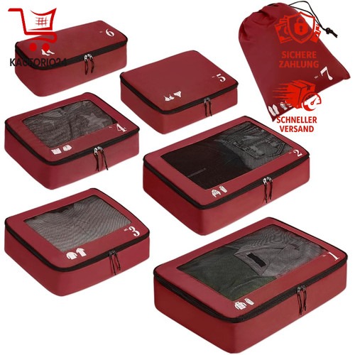 Packwürfel für Koffer 7 Stück Reise-Organizer