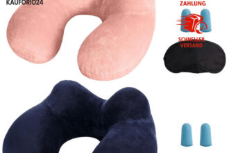 Reisekissen Aufblasbar Ergonomisch Nackenkissen Waschbarer Bezug