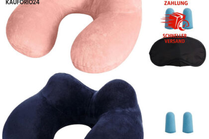 Reisekissen Aufblasbar Ergonomisch Nackenkissen Waschbarer Bezug