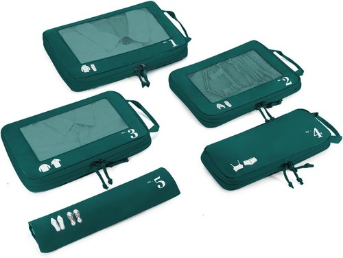 ECOHUB 5 Teilige Kompression Koffer Organizer