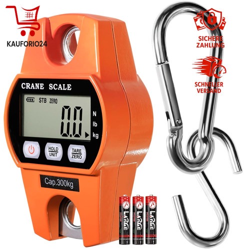 Digitale Gepäckwaage Tragbare Hakenwaage 300kg LCD