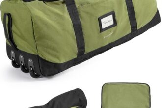 Faltbare Reisetasche mit Rollen 83L Leicht