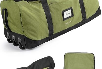 Faltbare Reisetasche mit Rollen 83L Leicht