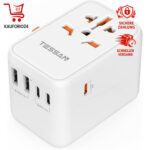 Reiseadapter 65W GaN Schnellladegerät mit 2