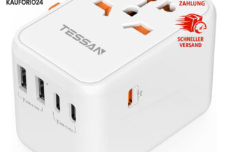 Reiseadapter 65W GaN Schnellladegerät mit 2