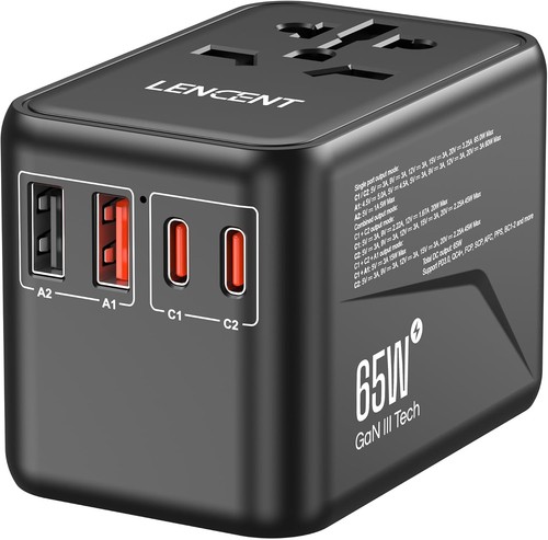 Reiseadapter GaN3 65W International mit 2