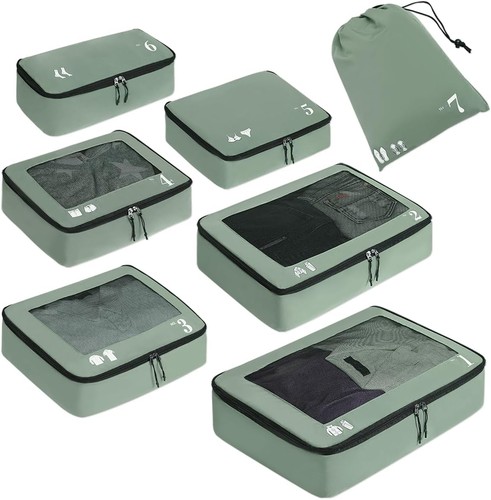 Packwürfel für Koffer 7 Stück Reise-Organizer