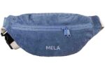 MELA Bio-Cord-Bauchtasche 'BHAVIN' mit 2 Fächern, taubenblau