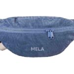 MELA Bio-Cord-Bauchtasche 'BHAVIN' mit 2 Fächern, taubenblau