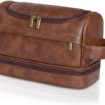 Kulturbeutel Herren Große Reisetasche Leder mit
