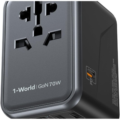MOMAX Weltweit Reiseadapter 70W GaN 3