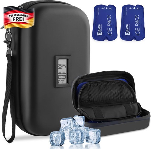 Kühltasche für Insulin Reiseapotheke mit Temperaturanzeige,