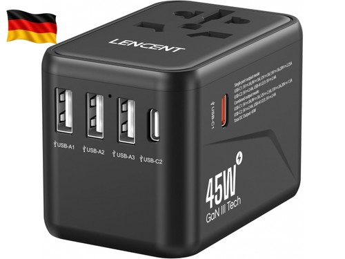 Universal Reiseadapter, GaN III 45W Internationales