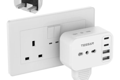 Reiseadapter UK Stecker mit 2 USB